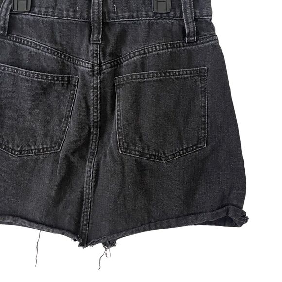 Madewell 27 Denim Frisco Mini Skirt Denim Lunar Wash Black Raw Hem J3510 - Picture 8 of 8